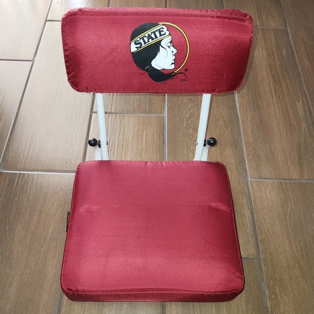 Florida State Seminoles Lady Nole FSU Stadium Seat Bleacher Chair Padded Maroon